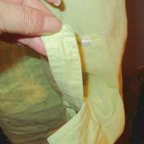 Vtg Paraphrase Linen Blouse Top Size 3X Eyelet Button Up Tunic Shirt Lagenlook - Picture 7 of 12